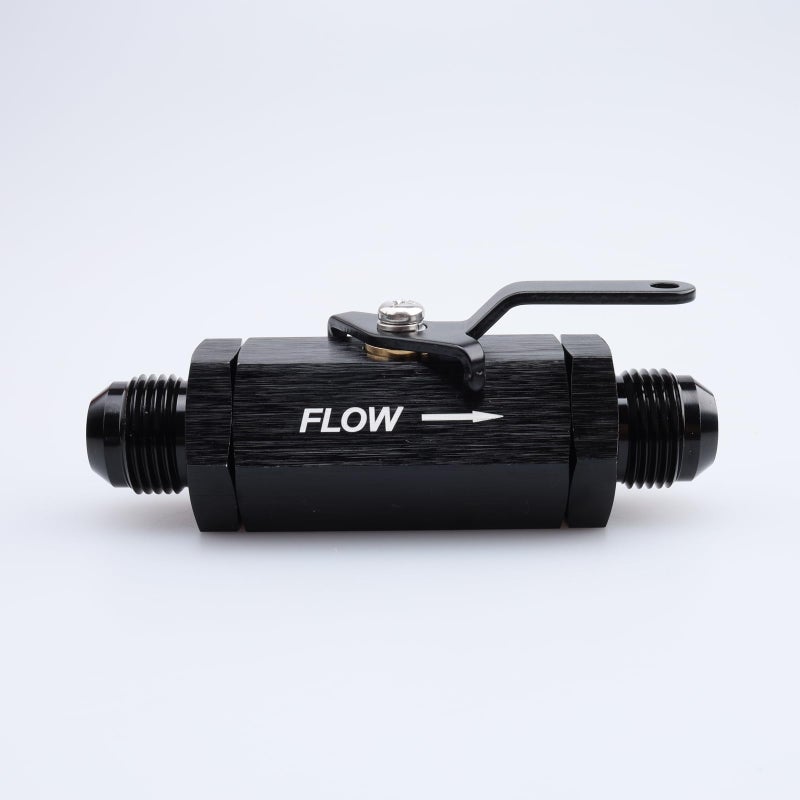 AC PERFORMANCE Inline Fuel Male Shut Off Valve with Cable Lever Aluminum Black -10 AN - Image 2